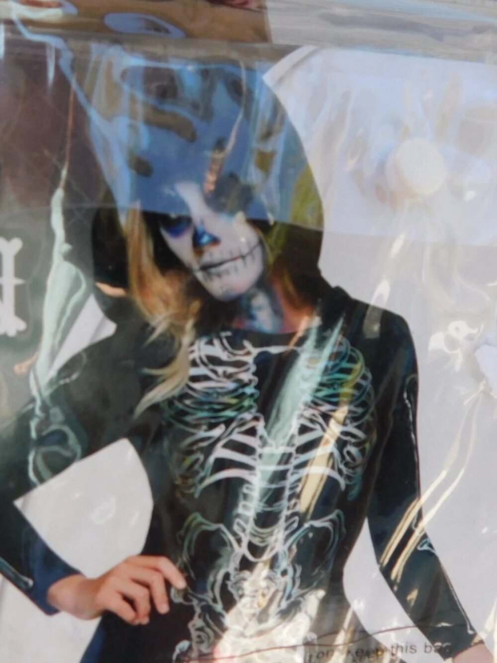 Halloween Womens Skeleton Hooded Dress RUBIES Halloween Costume Size Small - Picture 2 of 5